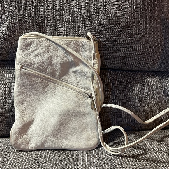 Wilsons Leather Handbags - Minimalist White Crossbody Bag - Lightweight Everyday Purse (city purse)